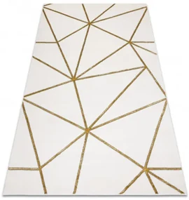Koberec EMERALD exkluzívny 1013 glamour, styl geometrický krémový / zlatý