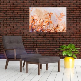 Obraz - Maľované kvety (90x60 cm)
