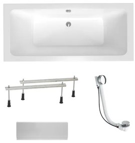 Obdĺžniková vaňa Laguna Nora Plus 160x75 cm akrylát ľavá aj pravá SIKONO1600ANPC, 1 ks