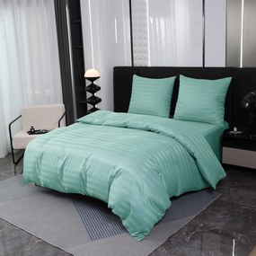 Hotelové obliečky z mikrovlákna JASMINE mentolové - prúžok 2 cm, hotelové vrecko Rozmer obliečky: 70 x 90 cm | 140 x 220 cm