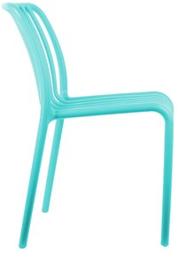 Tyrkysová plastová jedálenská stolička Glee – Leitmotiv