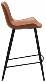 HYPE ČALÚNENÁ BAROVÁ STOLIČKA cognac brown/black