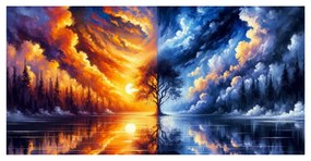 Obraz magický strom života v krajine