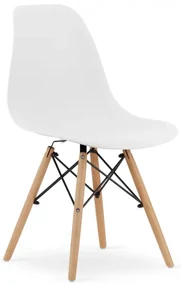 Set jedálenských stoličiek OSAKA biele (hnedé nohy) 4ks