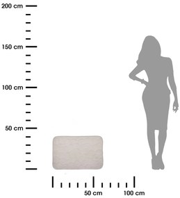 Bathroom Solutions Predložka do kúpeľne Stones, 40x60 cm, biela