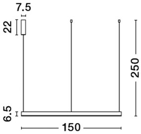 LED luster Motif 150 zlaté stmievateľné