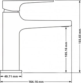 Mexen Lynx, stojanková umývadlová batéria, čierna matná, 745900-70