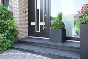 Kvetináč BLOCK, sklolaminát, 45x45x45 cm, antracit