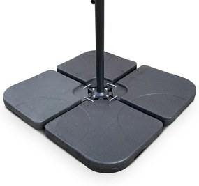 Záhradný slnečník Hook pr. 3m sivý + závažie