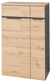 Kancelárska komoda Brego 10 75 cm grafit/dub Artisan