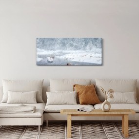 Obraz labutí (120x50 cm)
