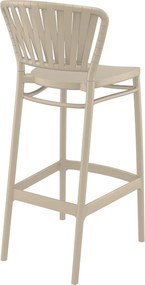 PORTOFINO BAR 75 záhradná barová stolička taupe