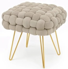 Taburetka DOTTY tmavobéžová