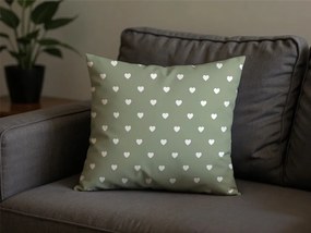 Bavlnená obliečka na vankúš SAGHEARTS POLY 45x45 cm, zelená