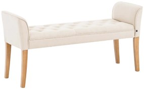 Lavica Cleopatra Chaiselongue látka, nohy antik svetlé - Krémová