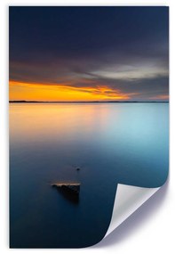 Gario Plagát Večer pri jazere Farba rámu: Bez rámu, Veľkosť: 40 x 60 cm
