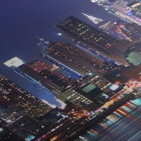 Obraz - Osvetlené New Yorské mrakodrapy (90x60 cm)