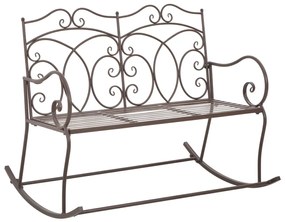 vidaXL Záhradná lavička 104 cm, železo, starožitná, hnedá