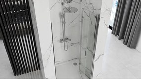 Rea Molier, skladacie sprchové dvere 80x190cm, 6mm číre sklo, chrómový profil, REA-K6367