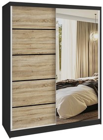 Šatníková skriňa SERENITY 133 cm dub sonoma mat MBP SERENITY SZP6/0/B/DS/0/HIAL