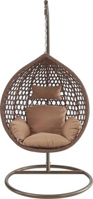 Závěsné houpací křeslo Houseland Imogen hnědé S