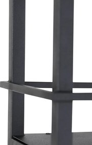 Priemyselné závesné svietidlo čierne s mriežkou 4-svetlo - Cage Rack