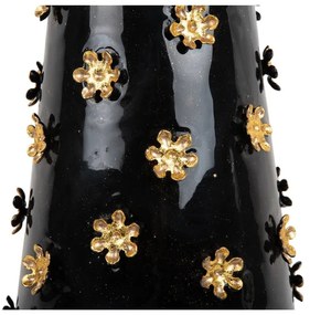 Kovový okrúhly odkladací stolík ø 50 cm Golden Flowers – Leitmotiv