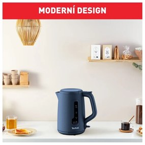 Tmavomodrá plastová rýchlovarná kanvica 1,7 l KO2M0410 – Tefal