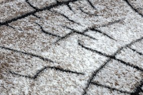 Moderný koberec COZY 8875 Wood, kmeň stromu - Štrukturálny,  dve vrstvy rúna, hnedá
