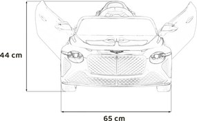 Ramiz Bentley Bacalar batériové auto pre deti Zelené + diaľkové ovládanie + EVA + pomalý štart + LED Audio