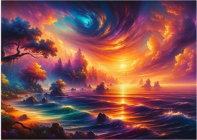 Sklenený obraz - Magický svet (70x50 cm)