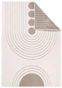 Dekorstudio Obojstranný koberec na terasu DuoRug 5739 - béžový Rozmer koberca: 120x170cm
