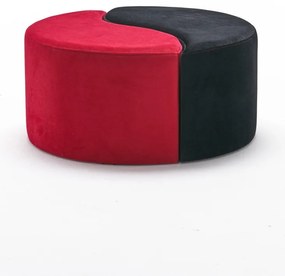 Taburette Alis Pouf Červená a čierna