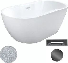 Besco Akrylátová voľne stojaca vaňa Navia Glam S 140x75 (150x80, 160x80) BESCO-Typ výpuste: Click-Clack s prepadom, chróm, BESCO-Rozmery: 160x80, BES…