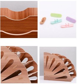 DIY kancelársky zásobník na dokumenty, organizér na dokumenty A4 5 priehradiek zelený 2402