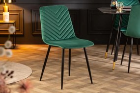 Nemecko -  Dizajnová stolička AMAZONAS zamat, zelená s ozdobným prešívaním