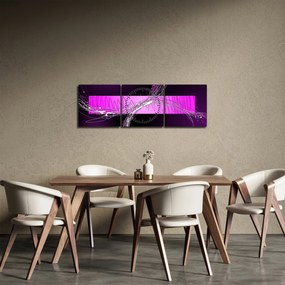 Abstraktný obraz (s hodinami) (90x30 cm)