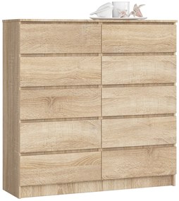 Komoda Kraft 10SZ (dub sonoma). Akcia -18%. Vlastná spoľahlivá doprava až k Vám domov. 1117157