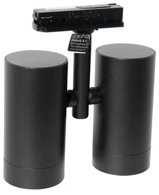 Moderné 1-fázové koľajnicové bodové svetlo čierne 2-svetlo - Iconic Scopio