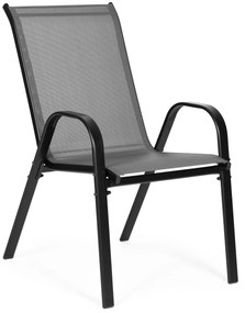 MultiGarden Sada záhradných stoličiek na balkón, terasu, 4 kusy - sivá MultiGarden