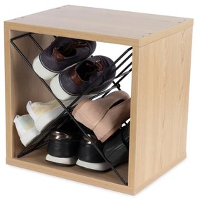 Regál na víno v dekore jaseňa v prírodnej farbe počet fliaš 12 36,5x36x29 cm Macon – Compactor