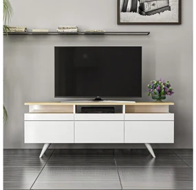 TV stolík/skrinka Vulema (dub + biela) . Vlastná spoľahlivá doprava až k Vám domov. 1095468