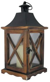 LED lampáš rustikálny drevený 35cm