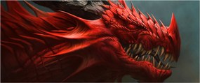 Obraz - Drak (120x50 cm)