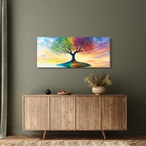 Obraz – Maľovaný strom ročných období (120x50 cm)