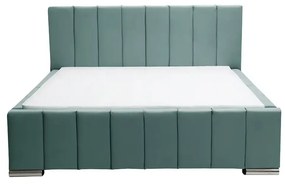Čalúnená posteľ Sweet s matracom, roštom a úložným priestorom - Mentolová - šírka 120cm
