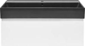 Kúpeľňová skrinka s umývadlom SAT B-WAY 99x30x45 cm biely lesk BWAY100WU2B