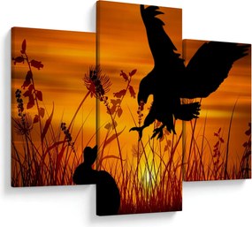 Obraz siluety dravca (90x60 cm)