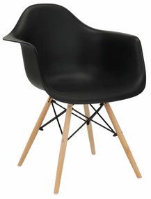 AKCIA Čierne jedálenské kreslo LIZBONA II. akosť