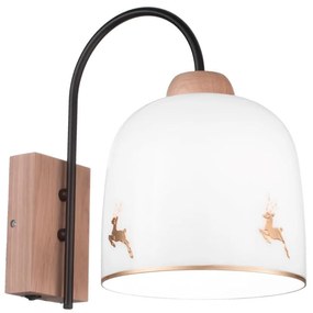Kolarz A1352.61.Au.100-Nástenná lampa NONNA 1xE27/60W/230V jelene dub/biela/zlatá